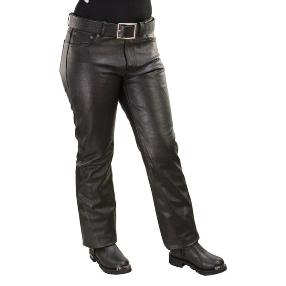 Women’s Black Leather Motorcycle Pants